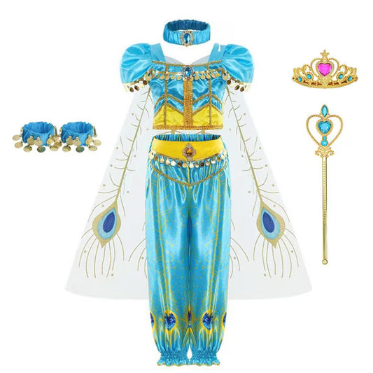 Princess Jasmine Costume with Accessories | Arabian Princess Dress Up Costume