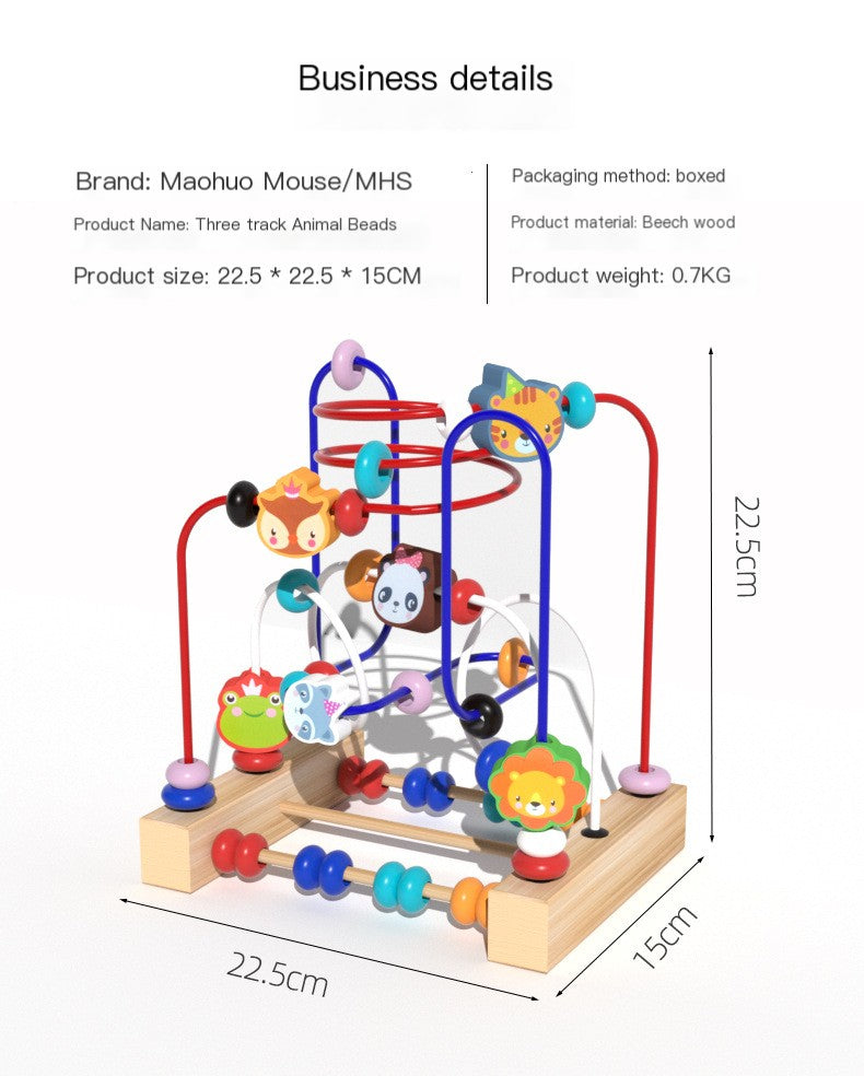 Wooden Animal Bead Maze – Early Learning Motor Skills Toy