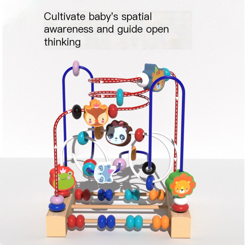 Wooden Animal Bead Maze – Early Learning Motor Skills Toy