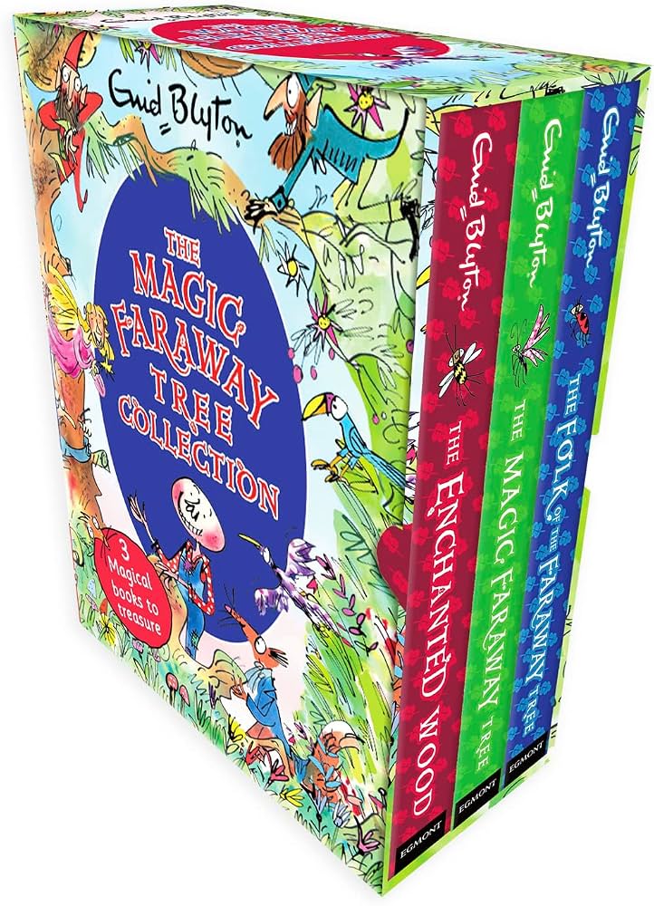 Enid Blyton Magic Faraway Tree 3-book collection box set featuring colorful tree illustration and classic covers