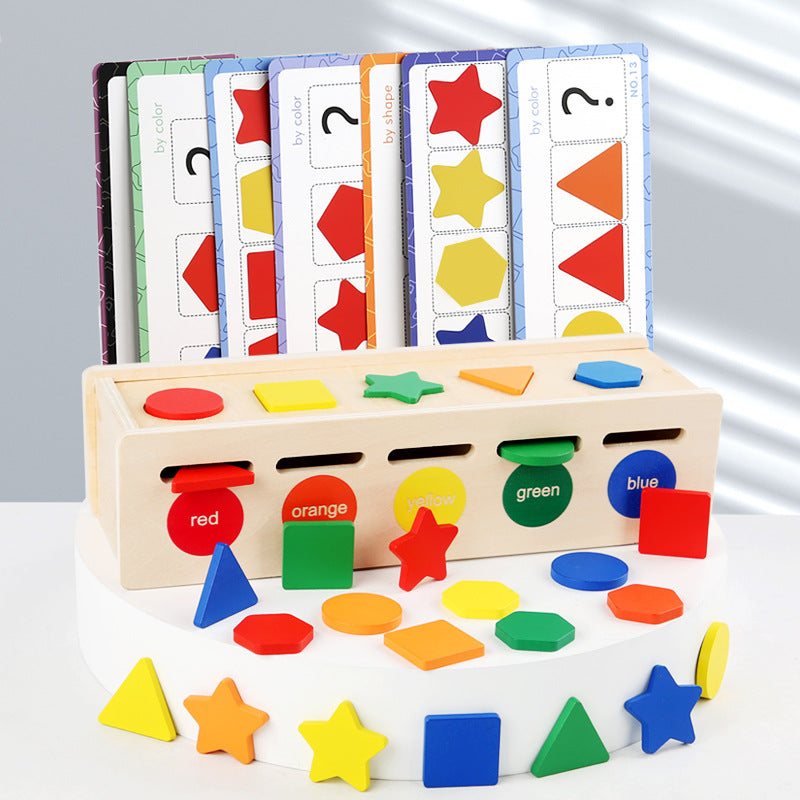 Montessori Shape Sorting Cognition Cup – Wooden Early Learning Toy