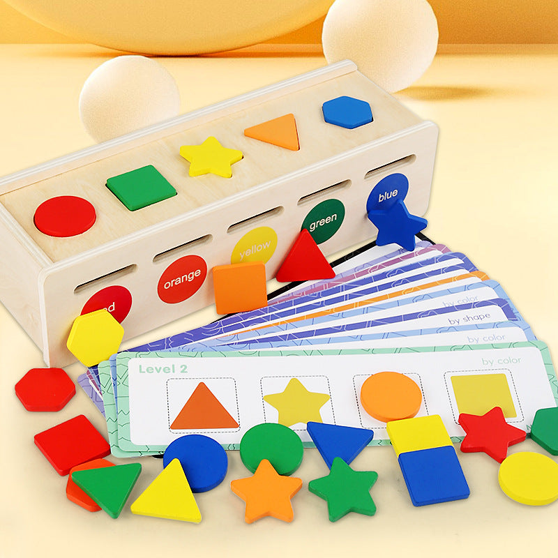 Montessori Shape Sorting Cognition Cup – Wooden Early Learning Toy