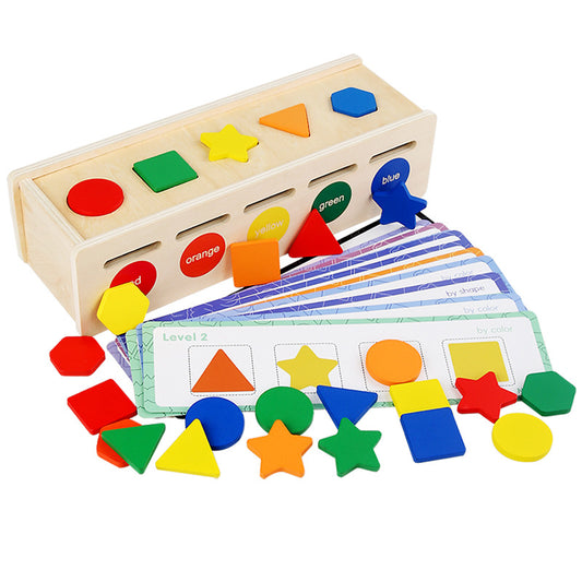 Montessori Shape Sorting Cognition Cup – Wooden Early Learning Toy