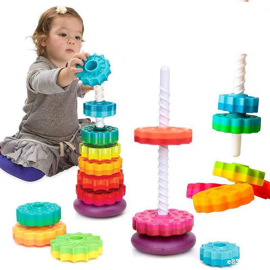 Rainbow Tower Spinning Stacking Toy