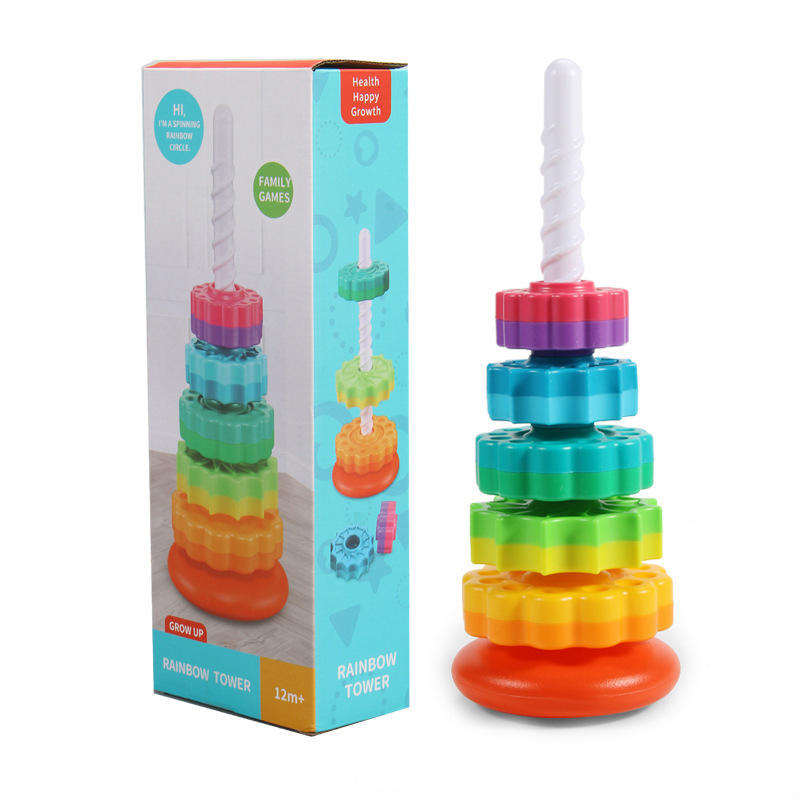 Rainbow Tower Spinning Stacking Toy