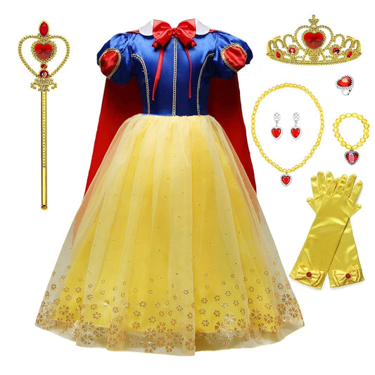 Snow White Princess Costume with Accessories | Fairytale Princess Dress