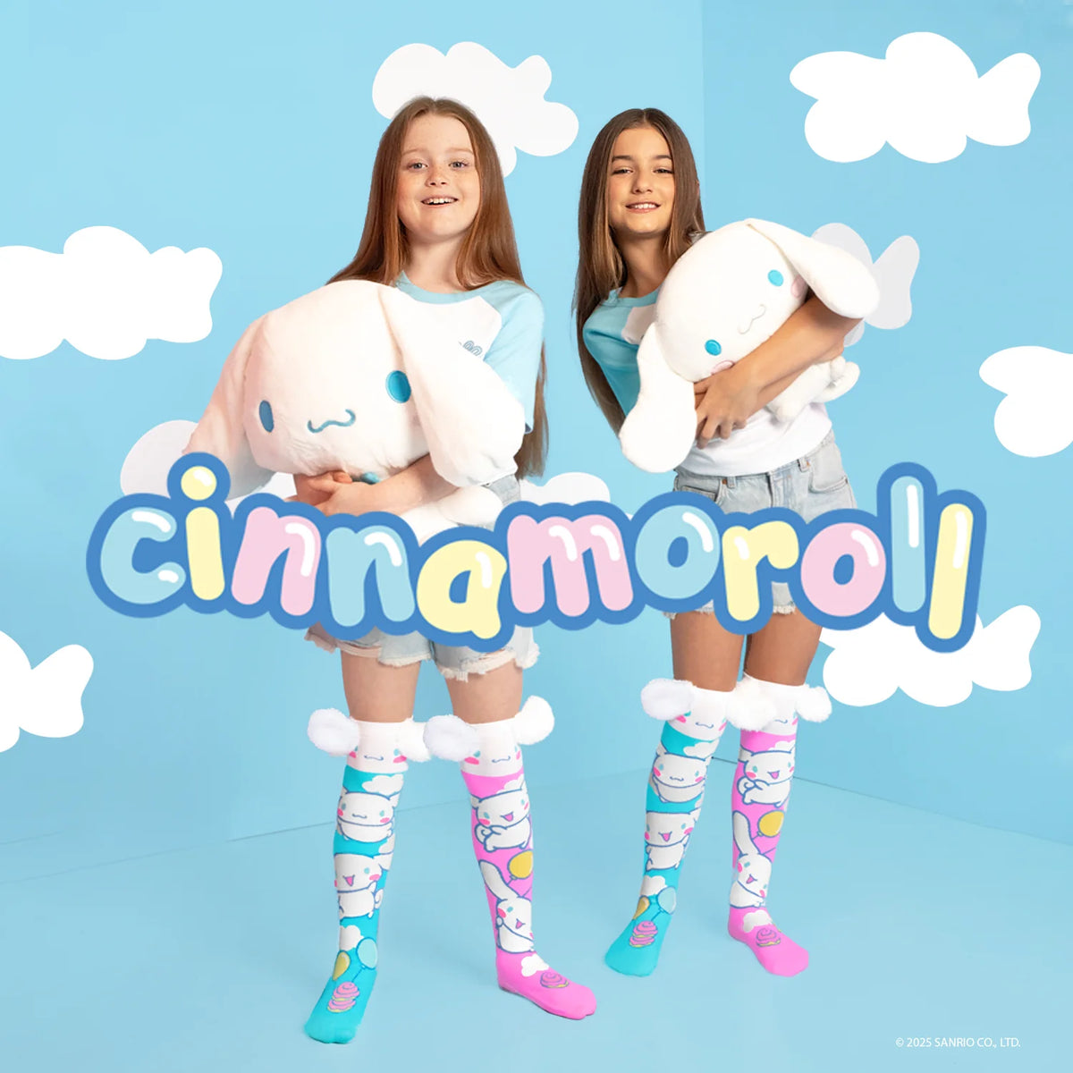 Cinnamoroll Knee-High Socks with Plush Ears | Sanrio