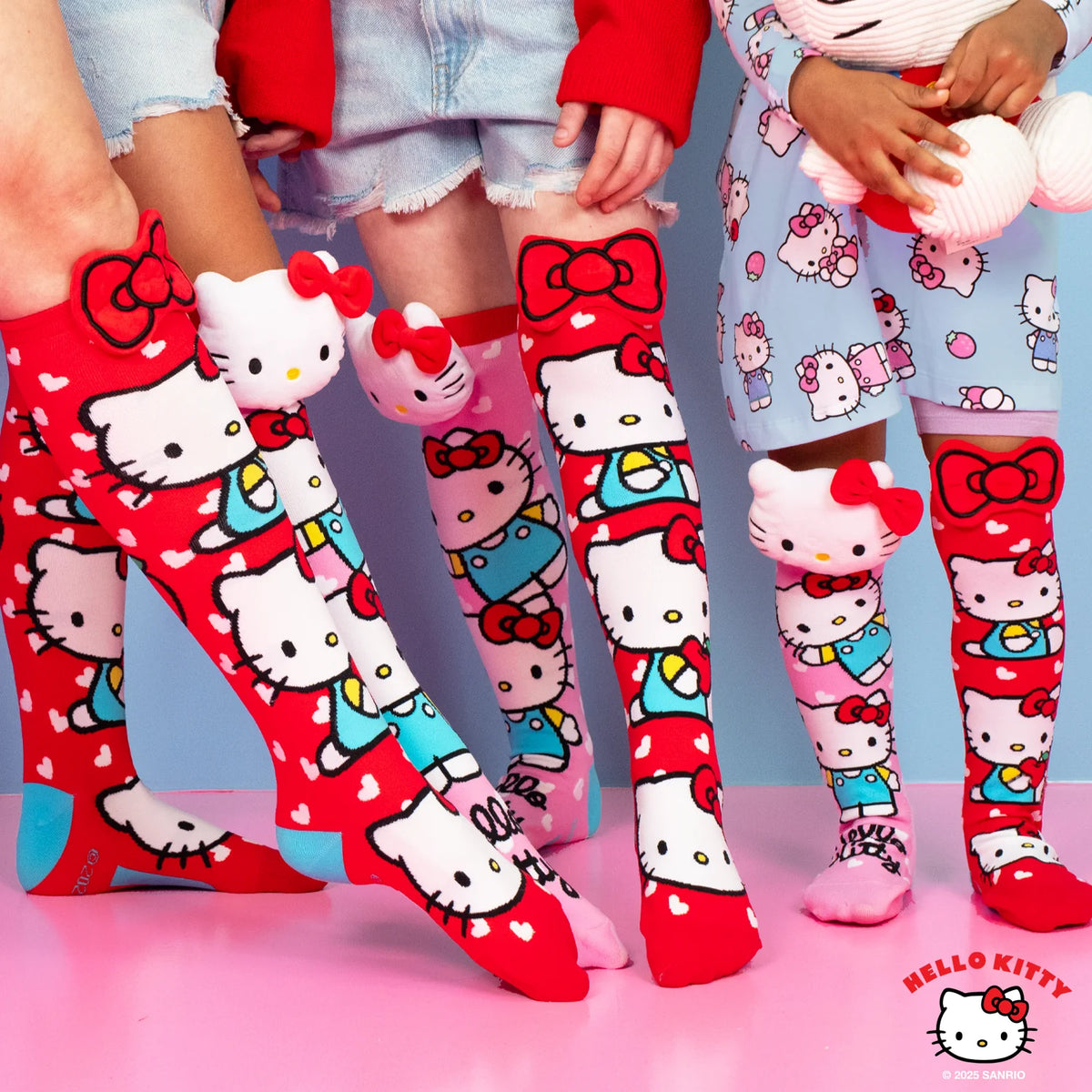Hello Kitty Knee-High Socks with Plush Bow & Character Detail