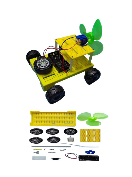 Wind-Powered DIY Car Kit – STEM Fan Jeep