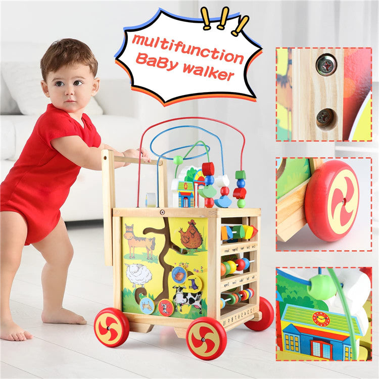 Multi Functional Wooden Baby Walker Montessori and educational