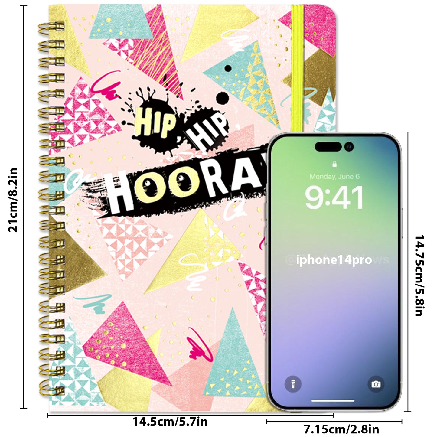 A5 Spiral Notebook for Kids – 120 Pages Stylish Journal with Elastic Band (School & Gift Use)