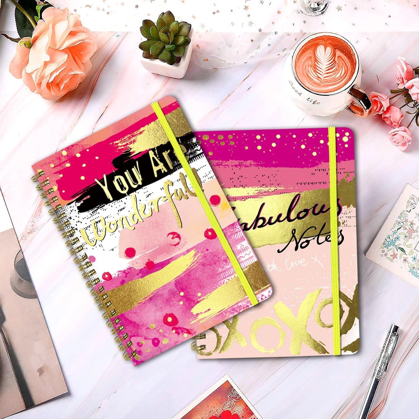 A5 Spiral Notebook for Kids – 120 Pages Stylish Journal with Elastic Band (School & Gift Use)