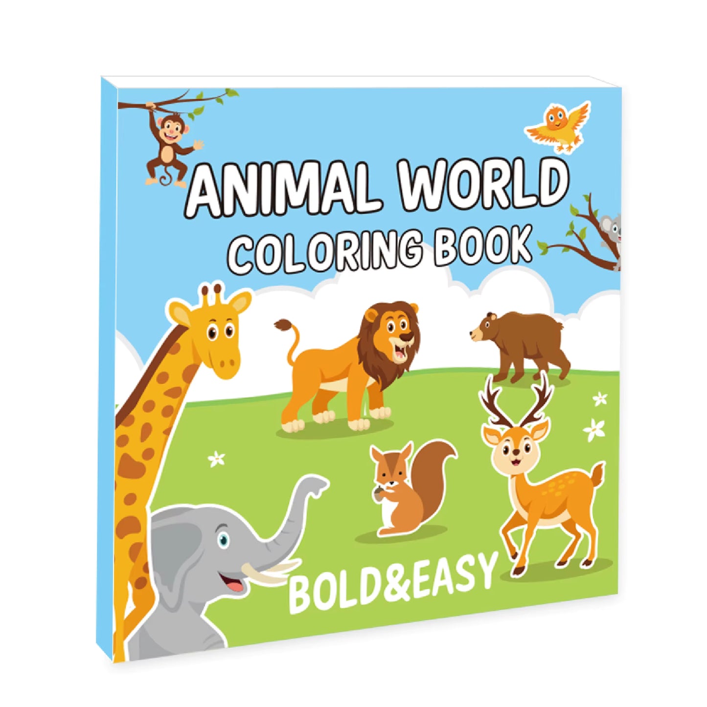 Kids Coloring Book – Bold & Easy Designs (40 Pages, Multiple Themes)