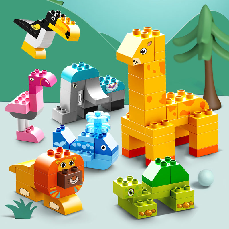 Animal Park Big Building Blocks Set for Kids | 102PCS Educational Animal Toy