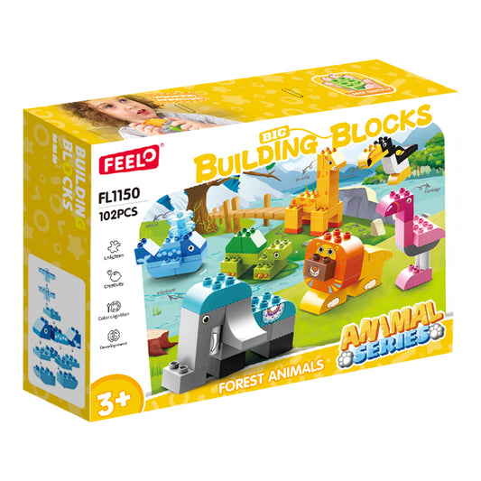 Animal Park Big Building Blocks Set for Kids | 102PCS Educational Animal Toy