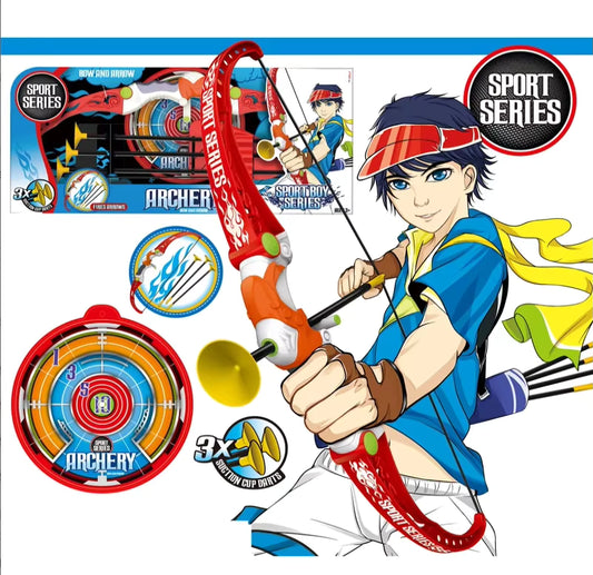 Sport Series Archery Bow & Arrow Set with Target - 3 Suction Cup Arrows