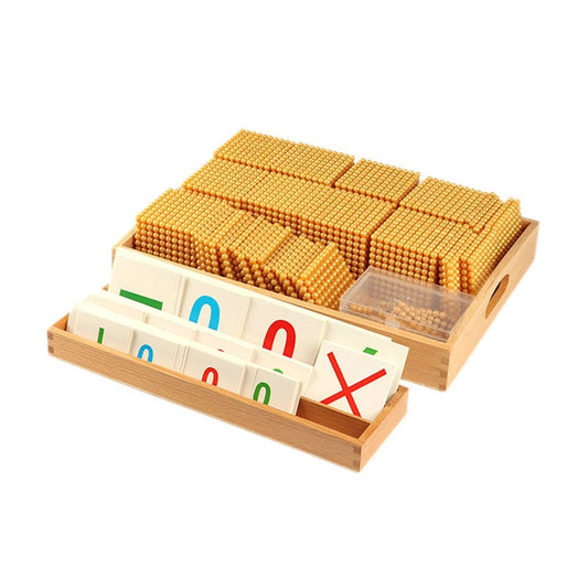 Montessori Golden Bead Set – Math & Place Value Toy for Kids