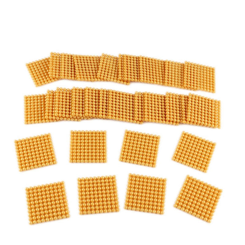Montessori Golden Bead Set – Math & Place Value Toy for Kids