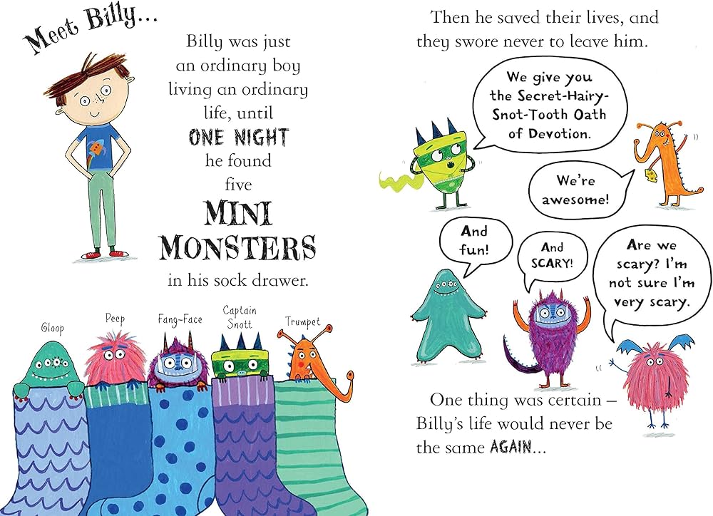 Billy and the Mini Monsters Books – Full Color Funny Illustrated Early Chapter Series