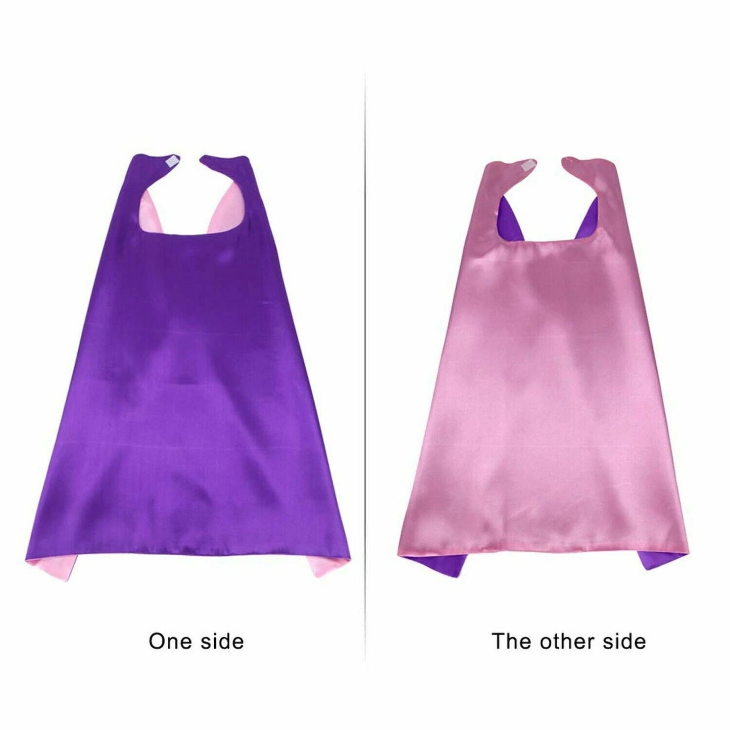 Double-Sided Superhero Cape & Mask for Kids – 64cm Satin Dress-Up Costume (Customizable)