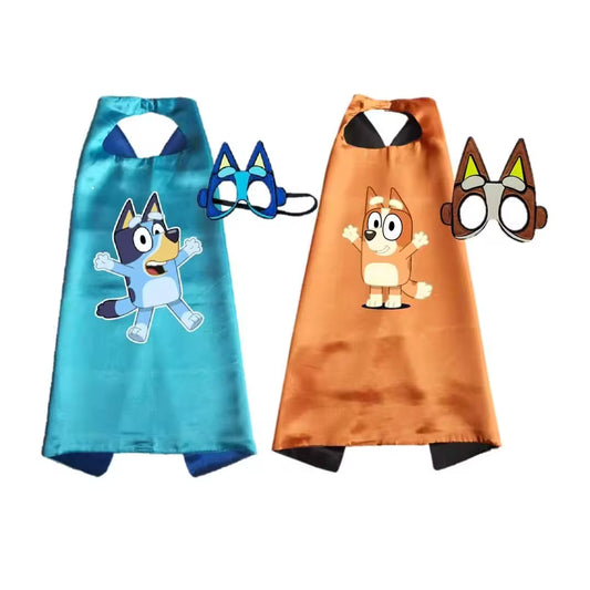 Bluey & Bingo Cape and Mask Set – Dress-Up for Kids