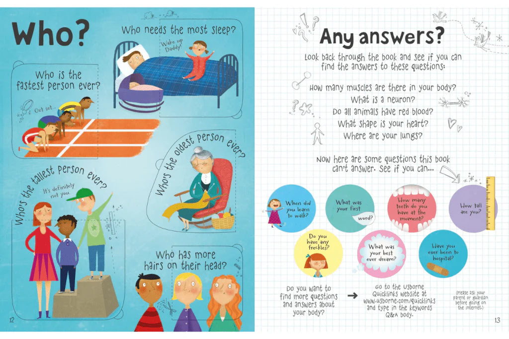 Usborne Lift-the-Flap Questions & Answers Book Collection for Kids