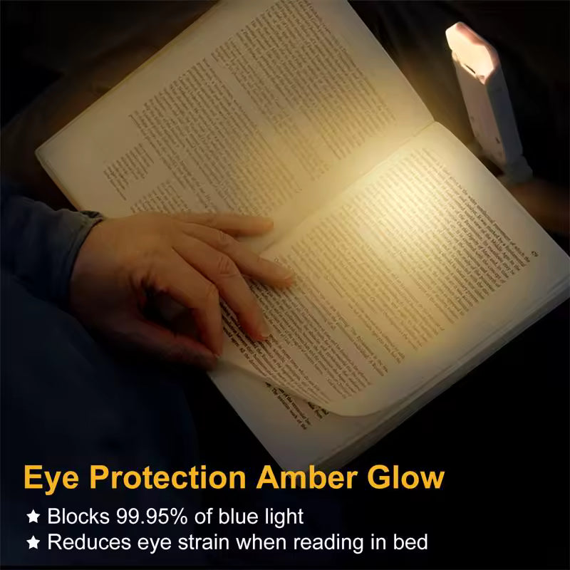 LED Clip-On Book Reading Light – USB Rechargeable Bookmark Light with Eye Protection