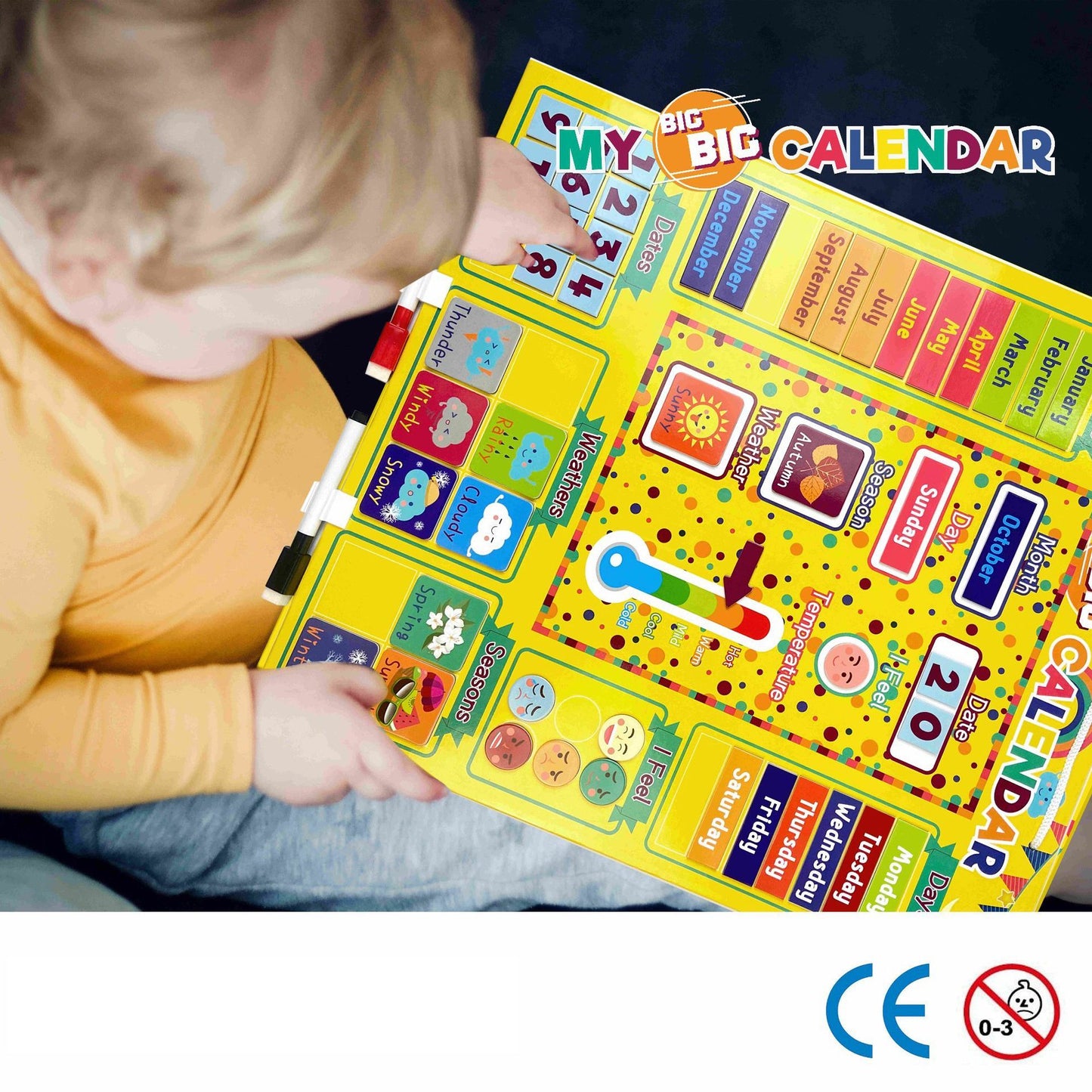 Magnetic Weather & Days Learning Calendar for Kids – My Big Calendar