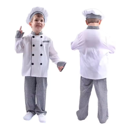 Kids Chef Costume Set – Pretend Play Kitchen Outfit