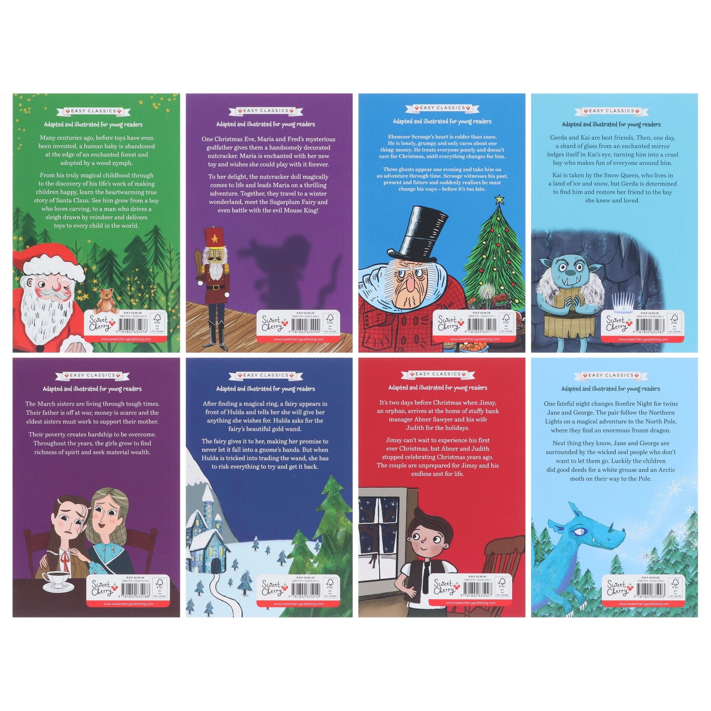 Christmas Children’s Easy Classics Collection 8 Books Box Set - Ages 7-9 - Paperback