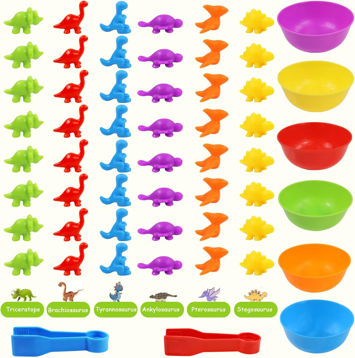 Montessori Color Sorting Toy Set – Animal, Dinosaur, Vehicle & Sea ...