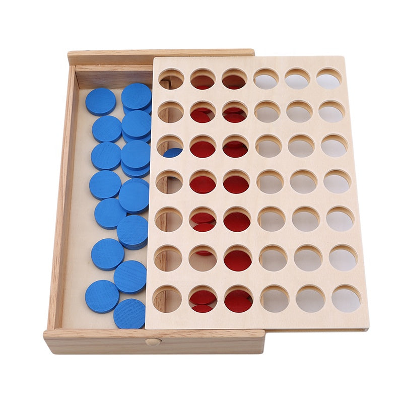 Wooden Connect Four Game – 2 Player Strategy Toy