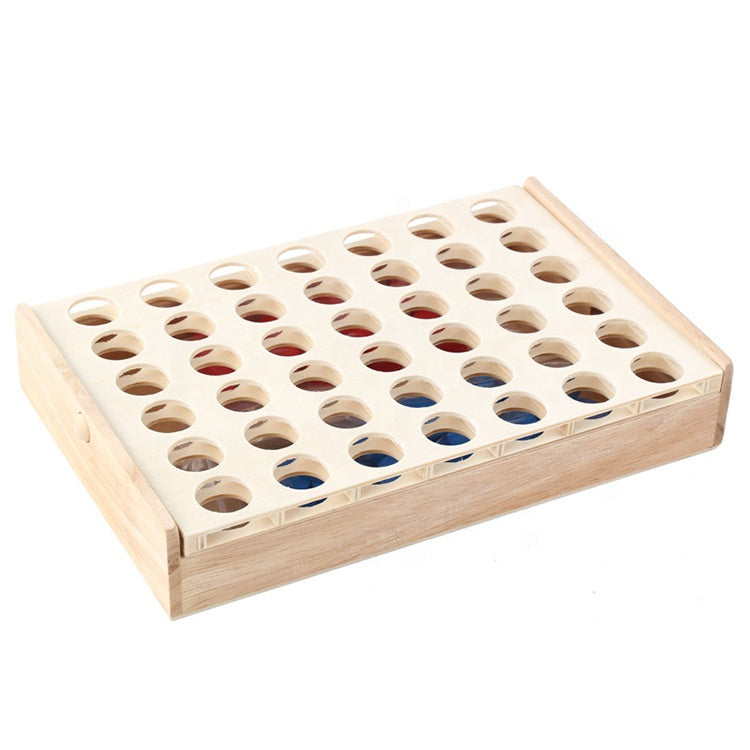 Wooden Connect Four Game – 2 Player Strategy Toy
