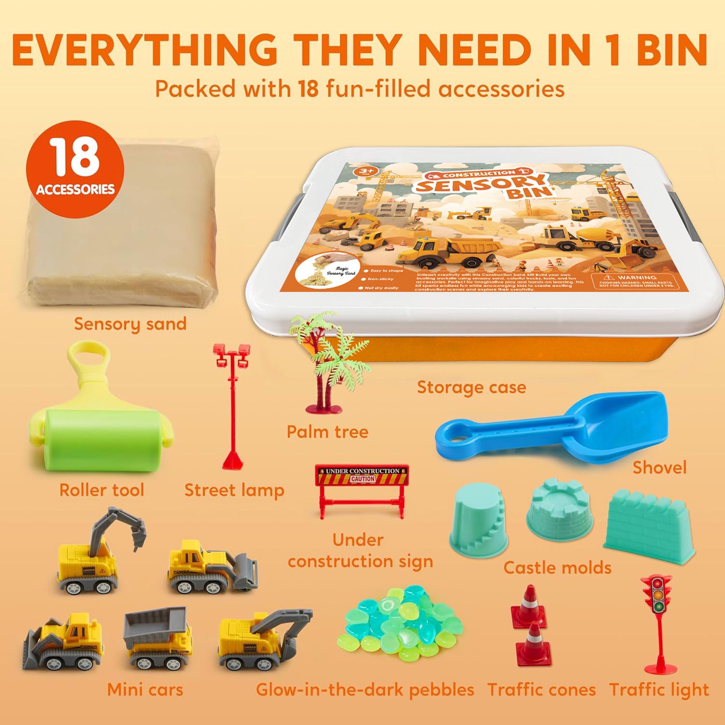 Kids Sensory Play Bin Kit | Educational Sensory Activity Set for Toddlers