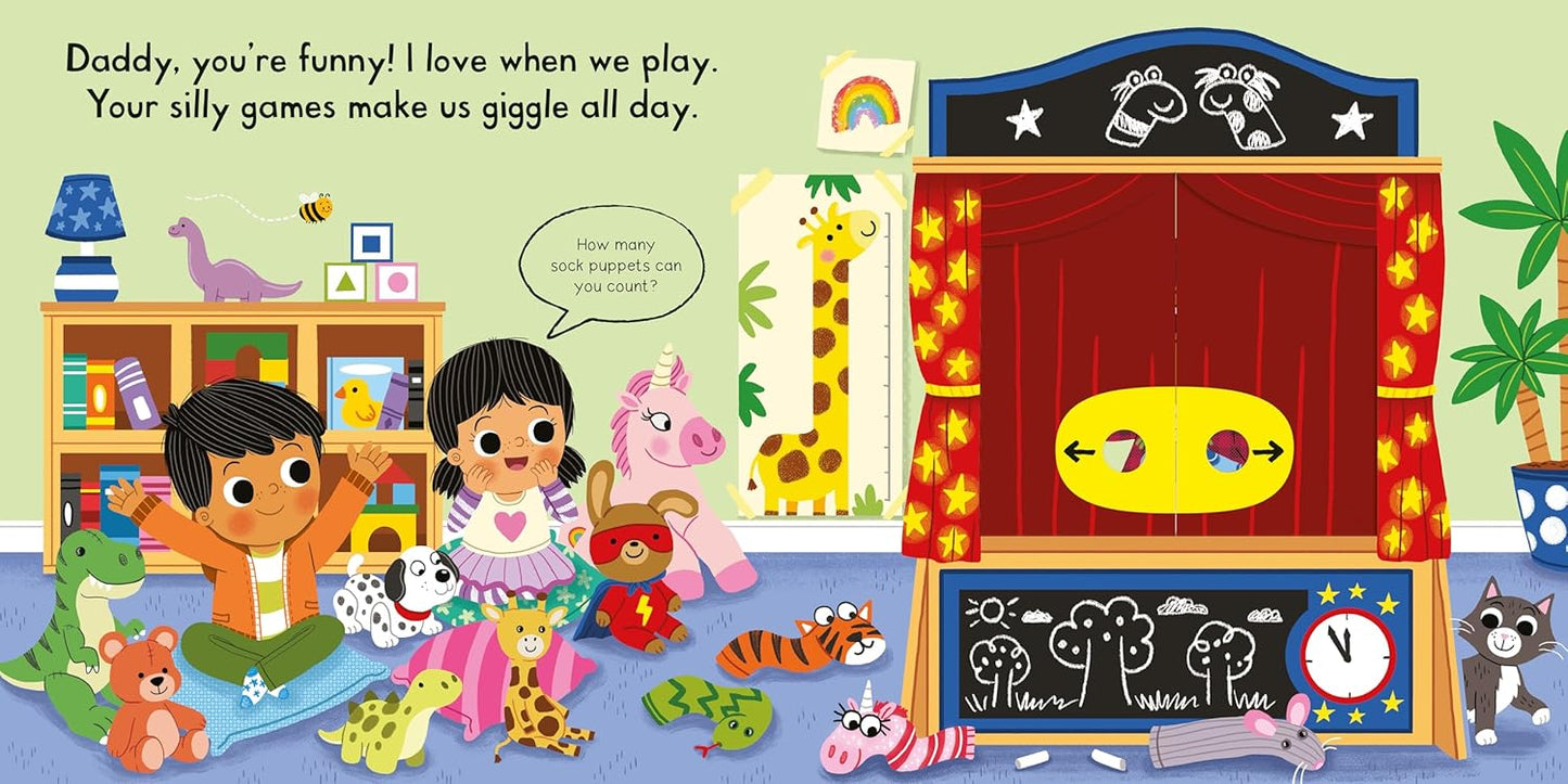 Busy Book: I Love My Daddy | Push Pull Slide Interactive Board Book for Toddlers