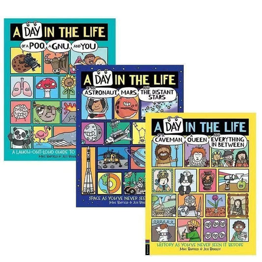 A Day in the Life Series by Mike Barfield – Funny Non-Fiction Books Set-Hardcover