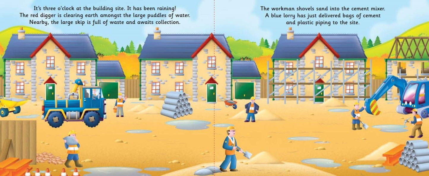 Let's Play Diggers Magnetic Story & Play Book | Construction Vehicles Activity Book for Kids