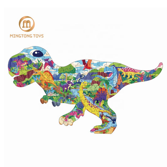 Dinosaur-Shaped Puzzle – 100+ Pieces Educational Jigsaw