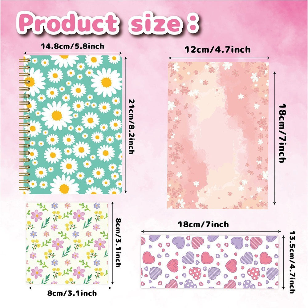 DIY floral journal pages for creative writing and decoration