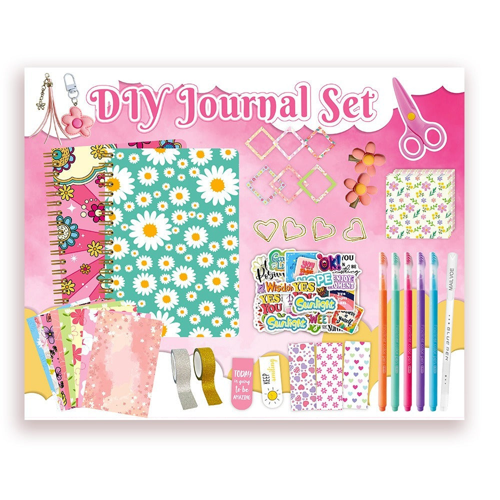 Floral DIY journal and scrapbook kit for kids