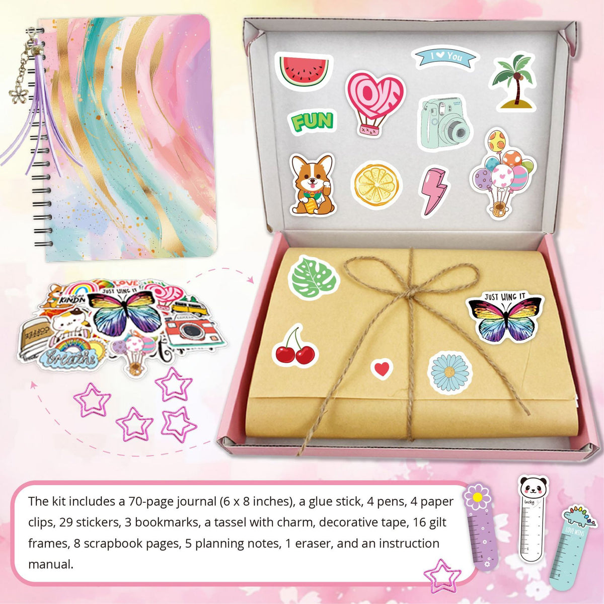 DIY scrapbook journal materials for personalised memory pages
