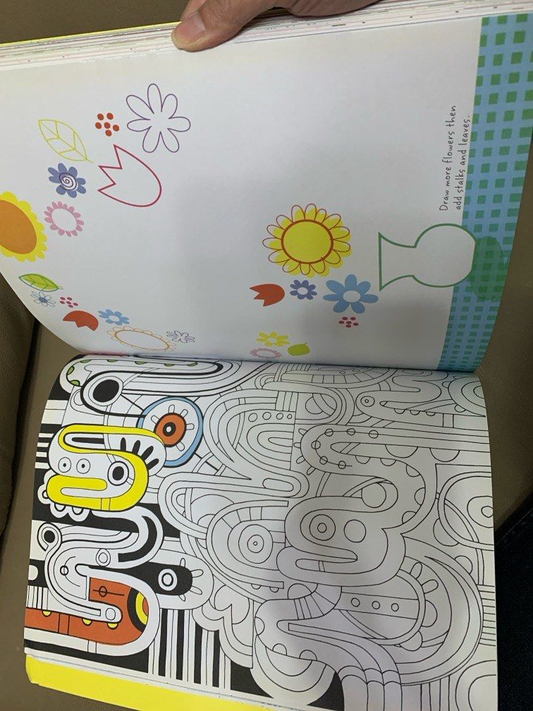 Usborne Drawing Coloring Doodling  Books – Set of 3
