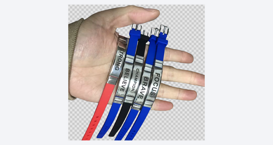 Boys Motivational Engraved Bracelet – Adjustable Silicone Confidence Wristband