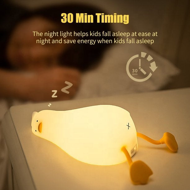 Duck-Shaped Rechargeable Night Light for Kids