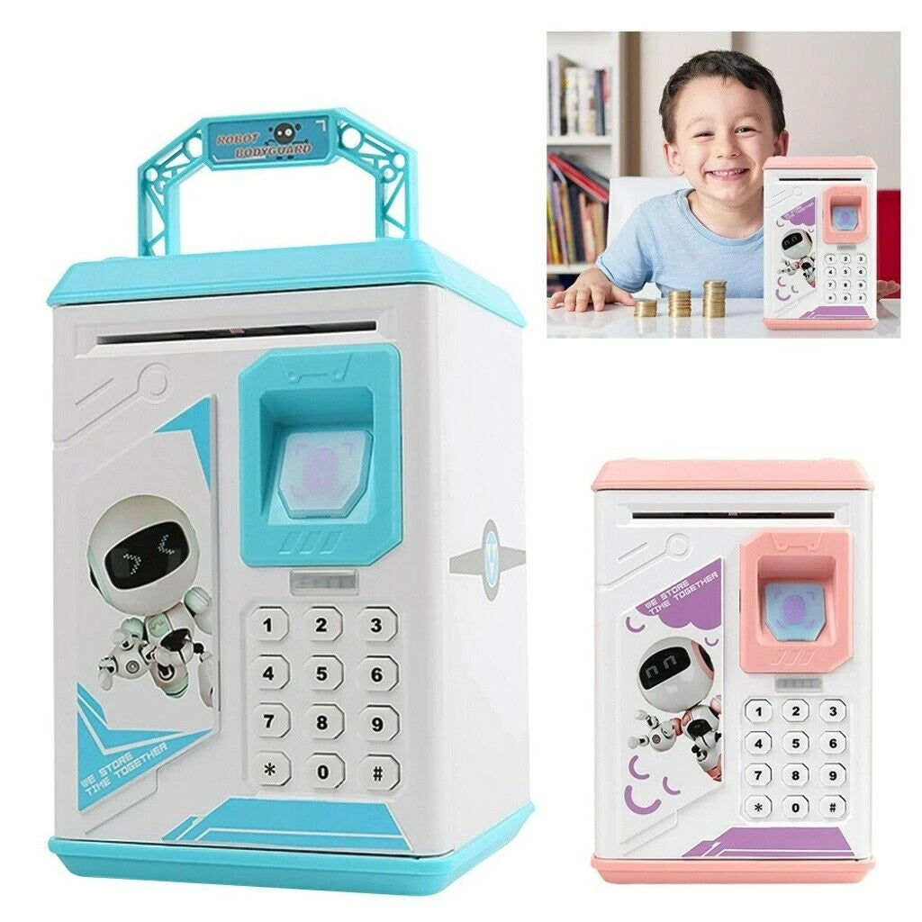 Electronic Fingerprint Piggy Bank for Kids – ATM Safe Money Box with Password Lock