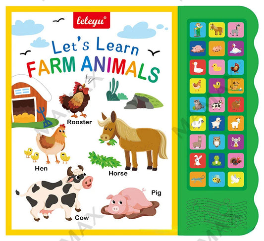 Let's Learn Farm Animals Interactive Sound Book boardbook leleyu