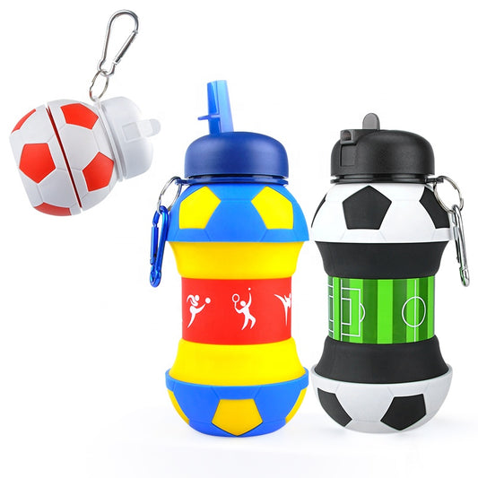 Foldable Silicone Water Bottle – With Clip