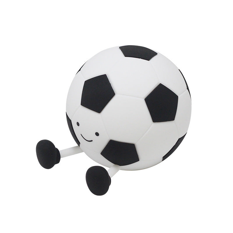 Football-Shaped LED Night Light – Rechargeable Bedside Lamp