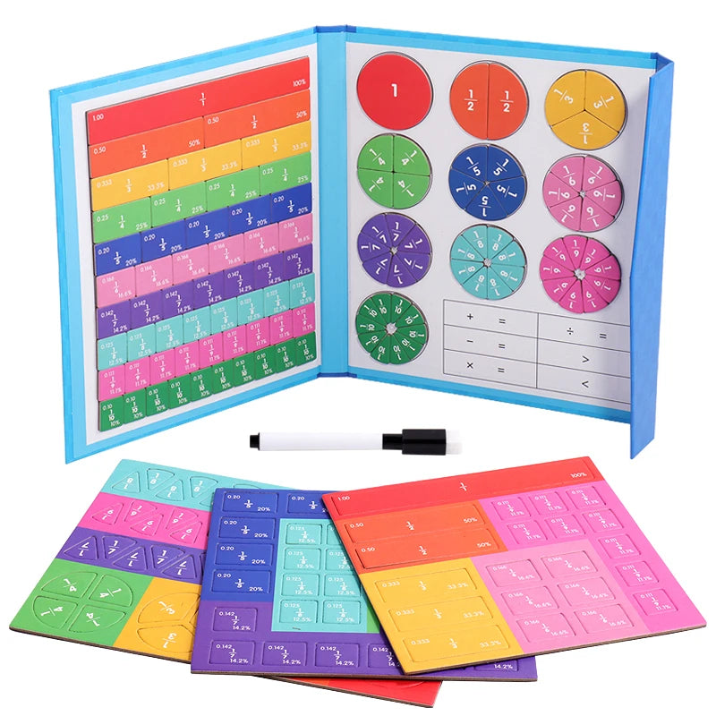 Wooden Fraction Kit for Kids – Visual Math Toy for Kenyan Learners ...
