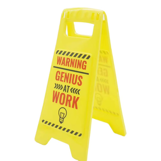 Genius at Work Desk Sign for Kids